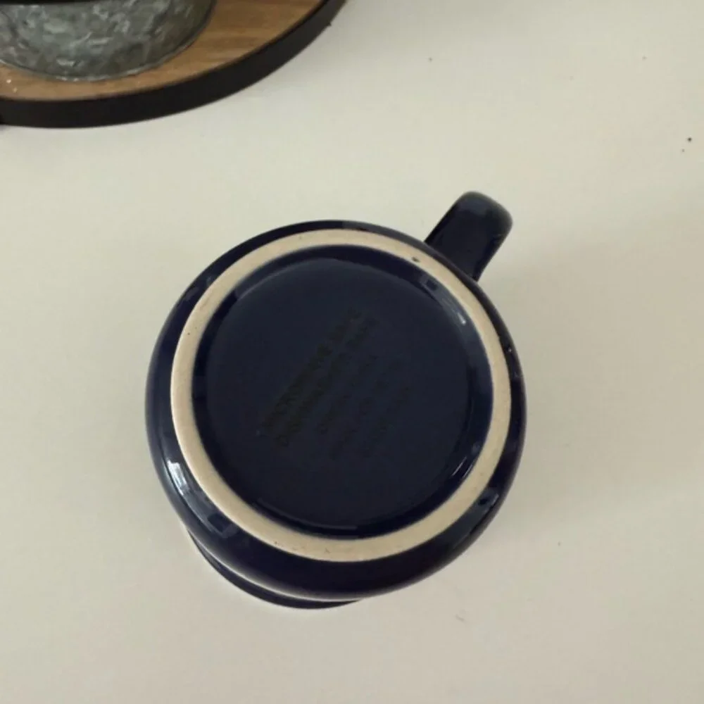 Fish Patterned Navy Mug - Picture 4 of 4